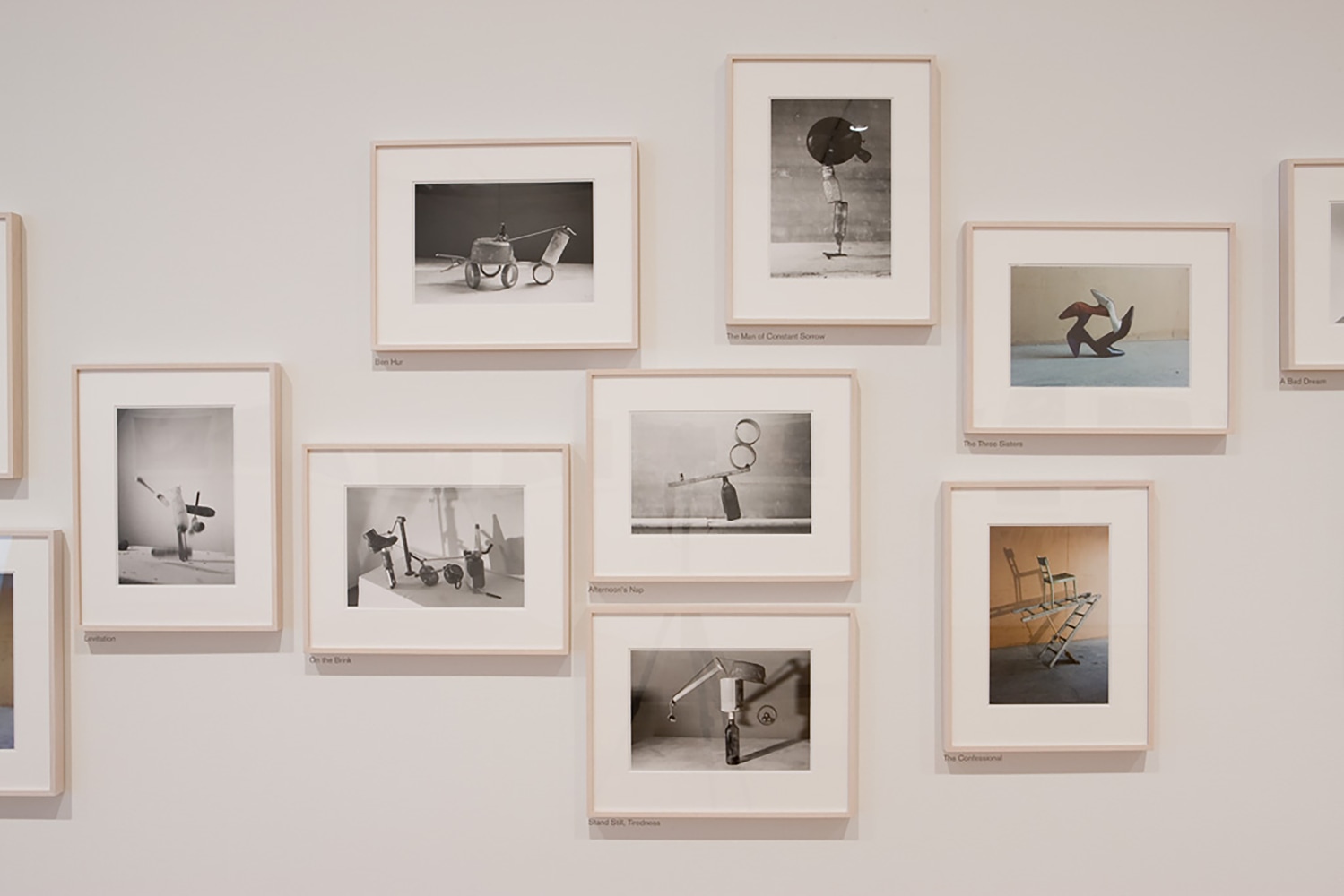 Installation views of photographs by Peter Fischli and David Weiss