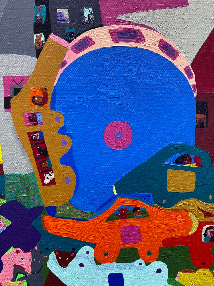 The Ferris Wheel's Turn  24&quot; x 30&quot;  Acrylic On Canvas