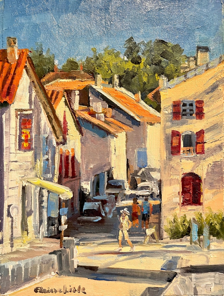 Morning Light In The Village  8&quot; x 6&quot;  Oil On Board  Shop