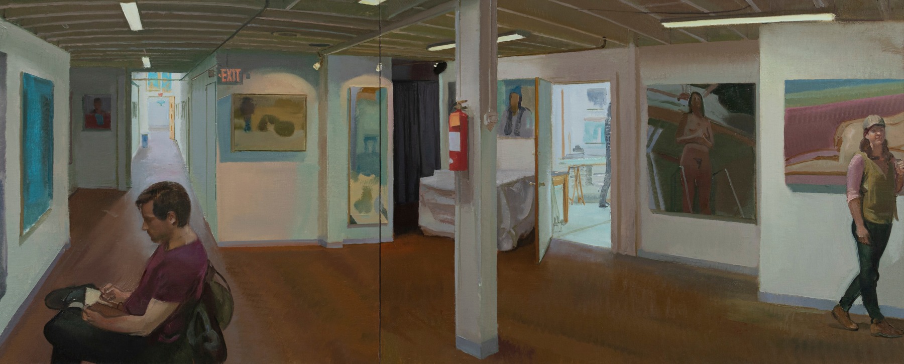 Pictures At An Exhibition  42&quot; x 104&quot;  Oil On Linen