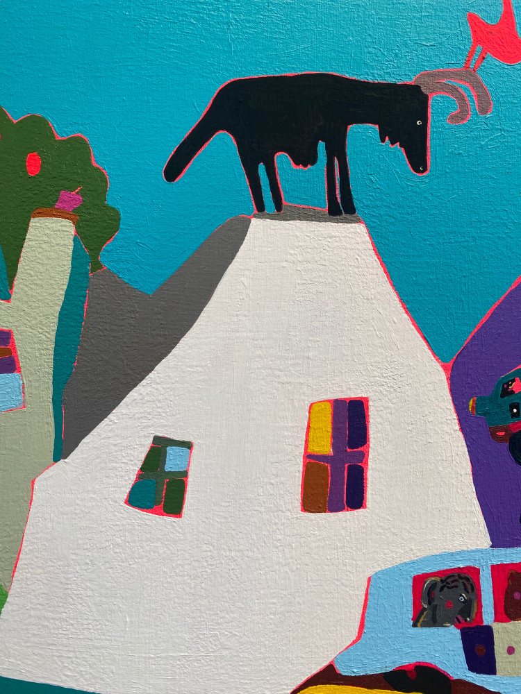 The Black Goat  36” x 48”  Acrylic On Linen