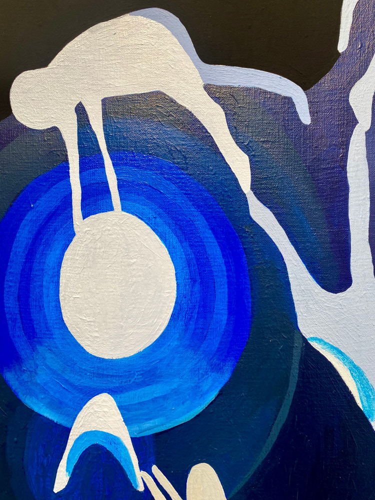 Too Slippery to Catch  40” x 30”  Acrylic On Linen