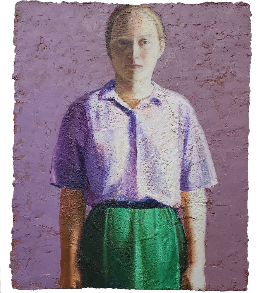 Untitled - Woman With Pink Shirt 8  16&quot; x 12&quot;  Oil On Panel  Shop