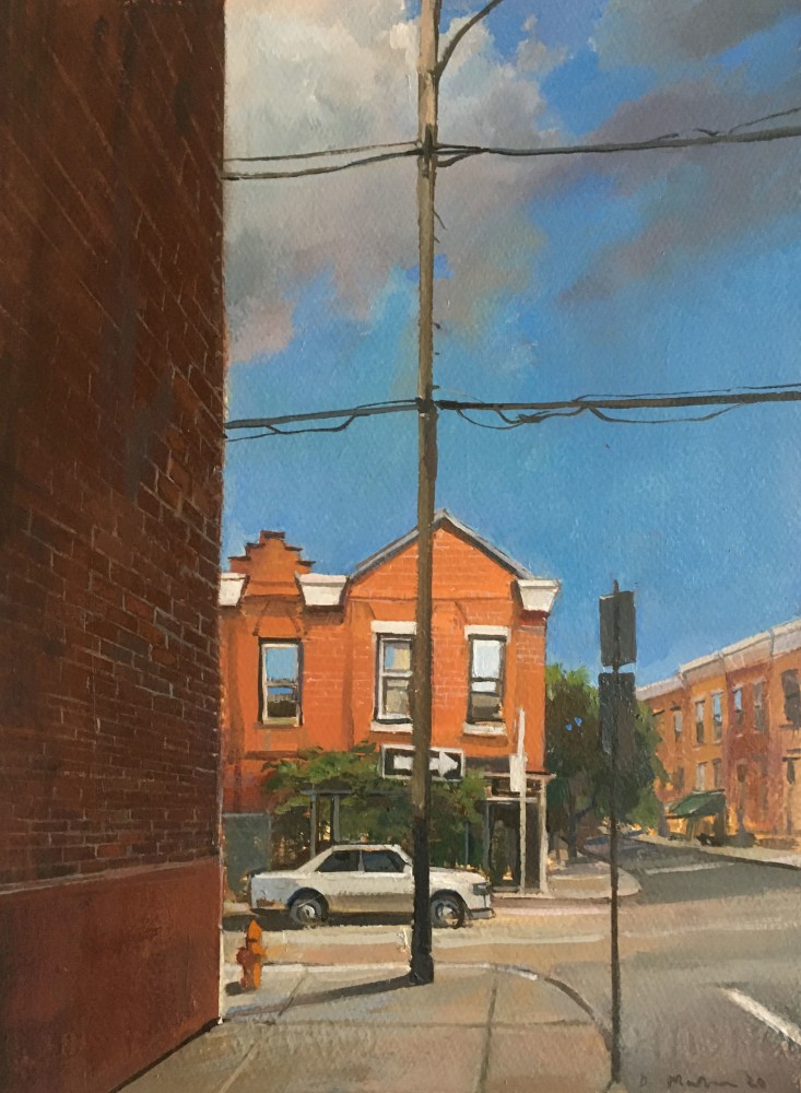 6th Street  15&quot; x 11&quot;  Oil On Wood