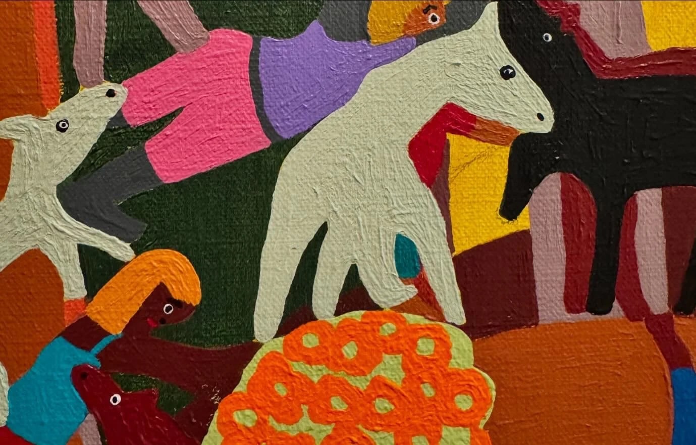 Holding On  32” x 50”  Acrylic On Linen