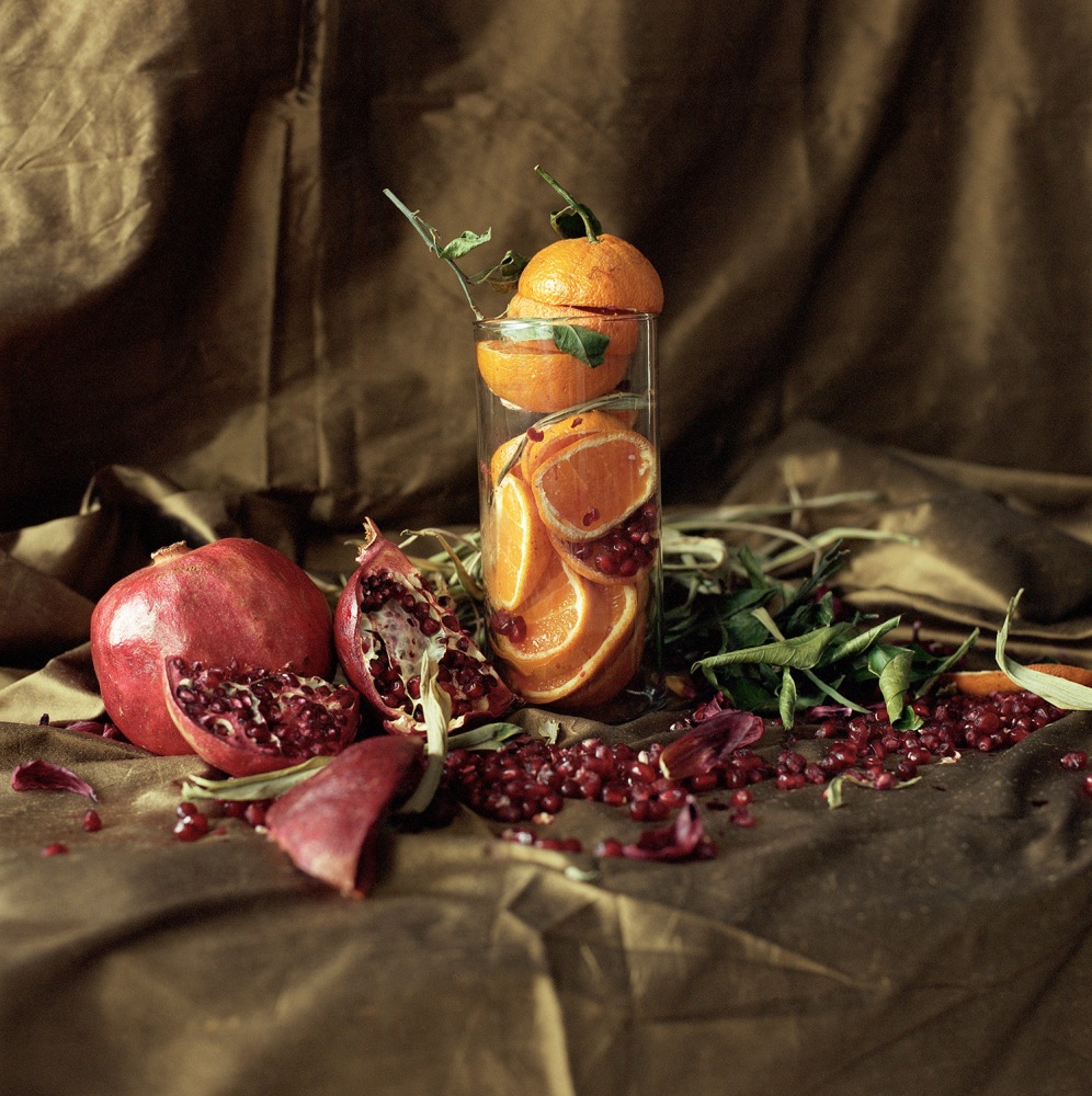 Pomegranate, Orange, And Tangerine Leaves, II  34&quot; x 34&quot; Image On 40&quot; x 40&quot; Paper  Signed Archival Pigment Prints  Edition of 5