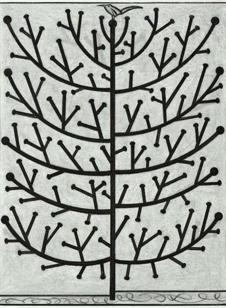 Bird 1 – Centerpiece Series 49” x 36” Vine Charcoal On Paper (Lenox 100)