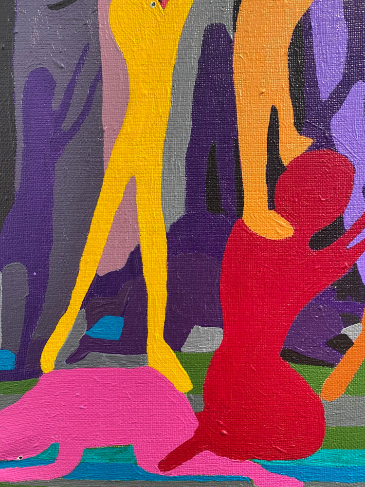 Devotion Where It’s Due  14” x 12”  Acrylic On Canvas