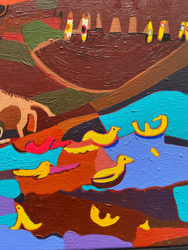 The Windmills Chatter  20” x 30”  Acrylic On Canvas
