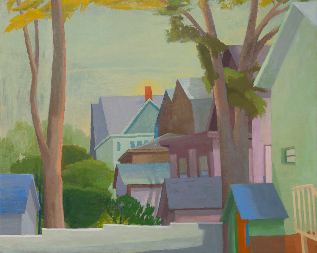 Celia Reisman, Cul de Sac, oil on linen, 24 x 30 inches