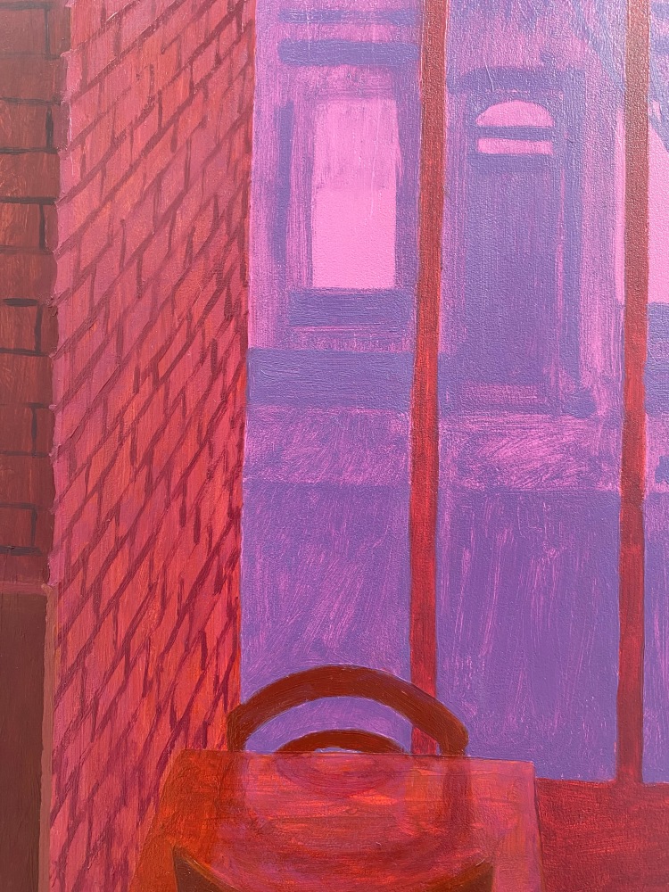 Wine Bar  19” x 14.5”  Oil On Panel