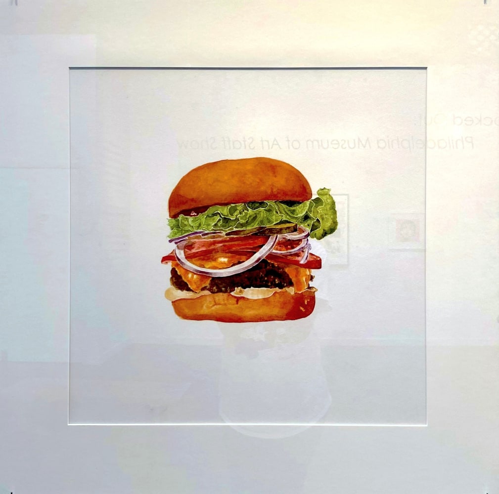 Levi Martin  nothingburger  28&quot; x 28&quot;  Watercolor  2025