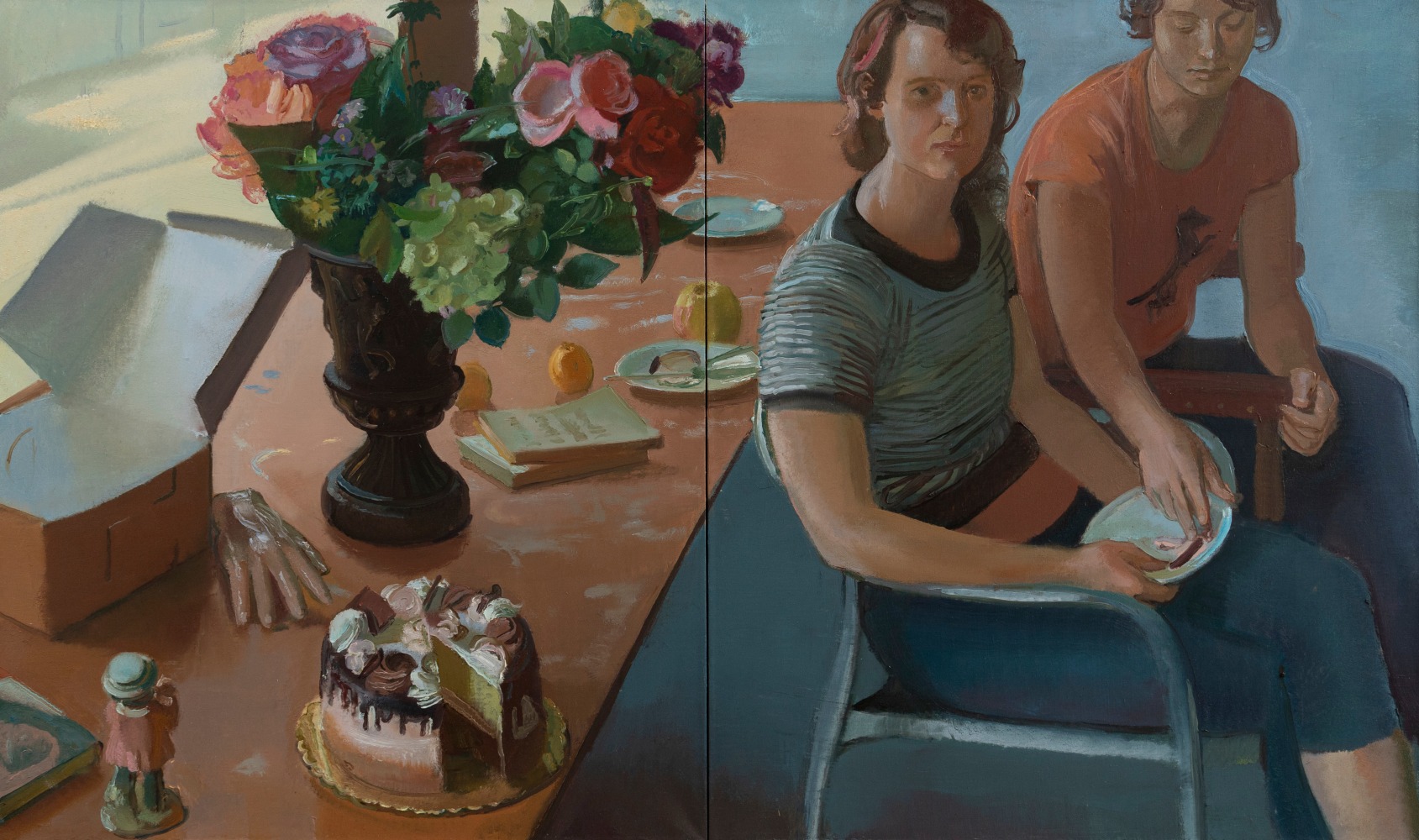 The Cake That Survives Its Eating  34&quot; x 62&quot;  Oil On Linen
