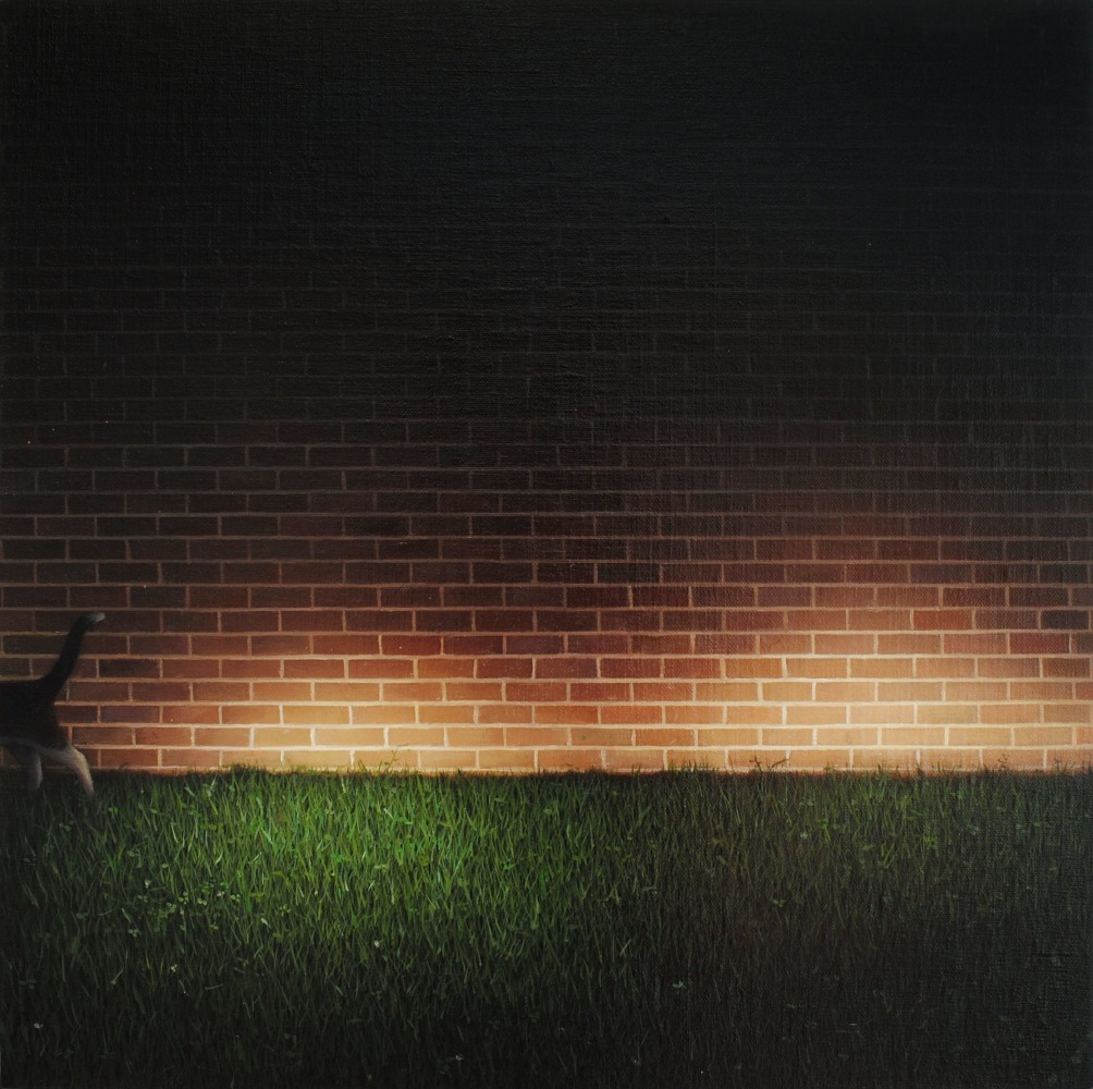 School Yard  18&quot; x 18&quot;  Oil On Linen-Mounted Panel