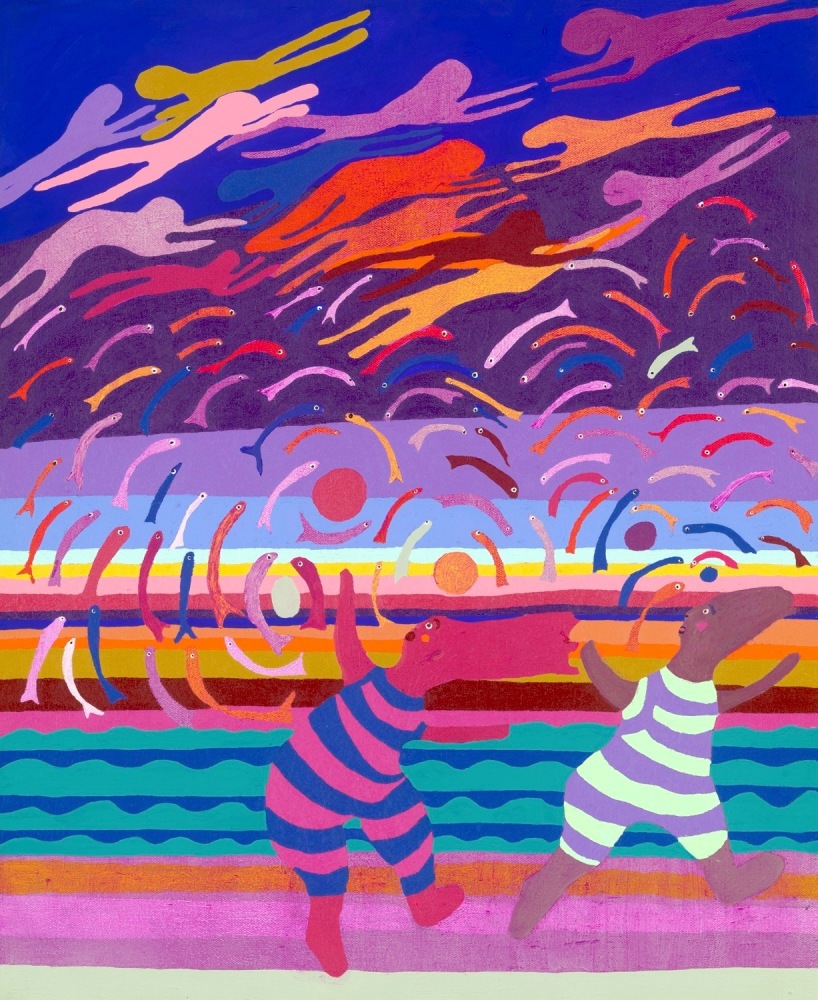 Sunset on the Beach  22.5” x 18” Acrylic On Canvas
