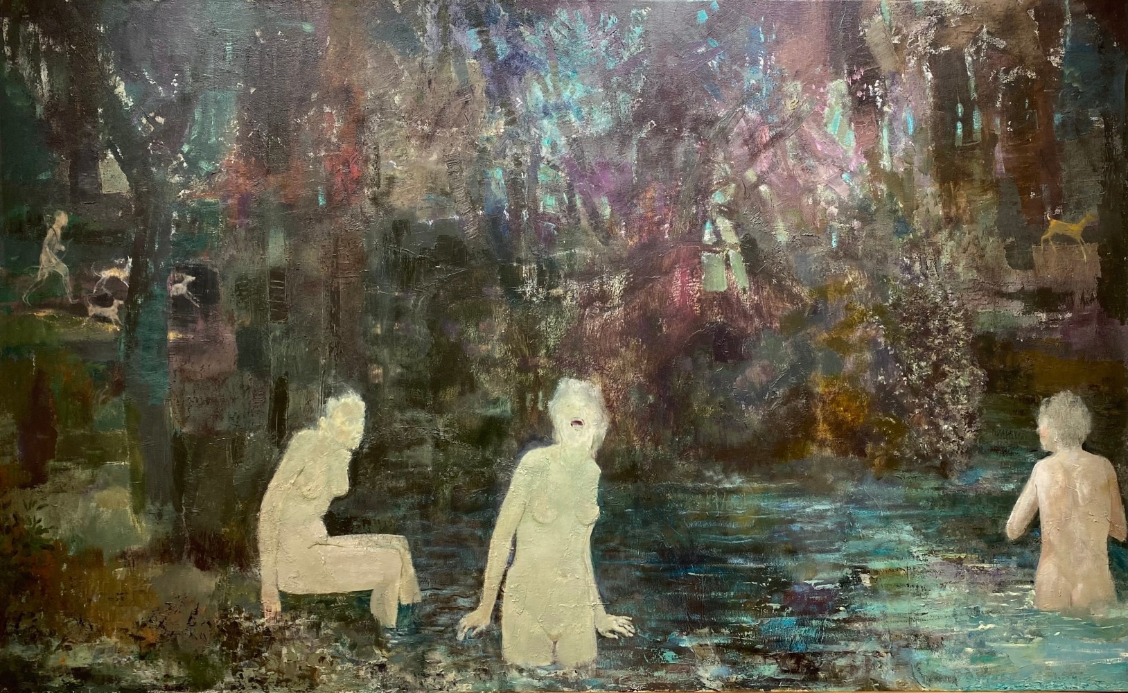 Diana And Bathers  39″ x 64″  Oil On Canvas