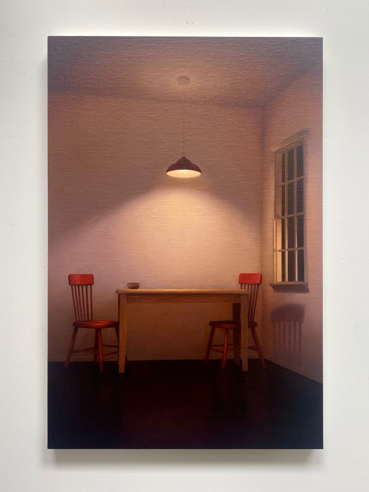 Dinner Is Still Warm  36″ x 24″  Oil On Mounted Linen