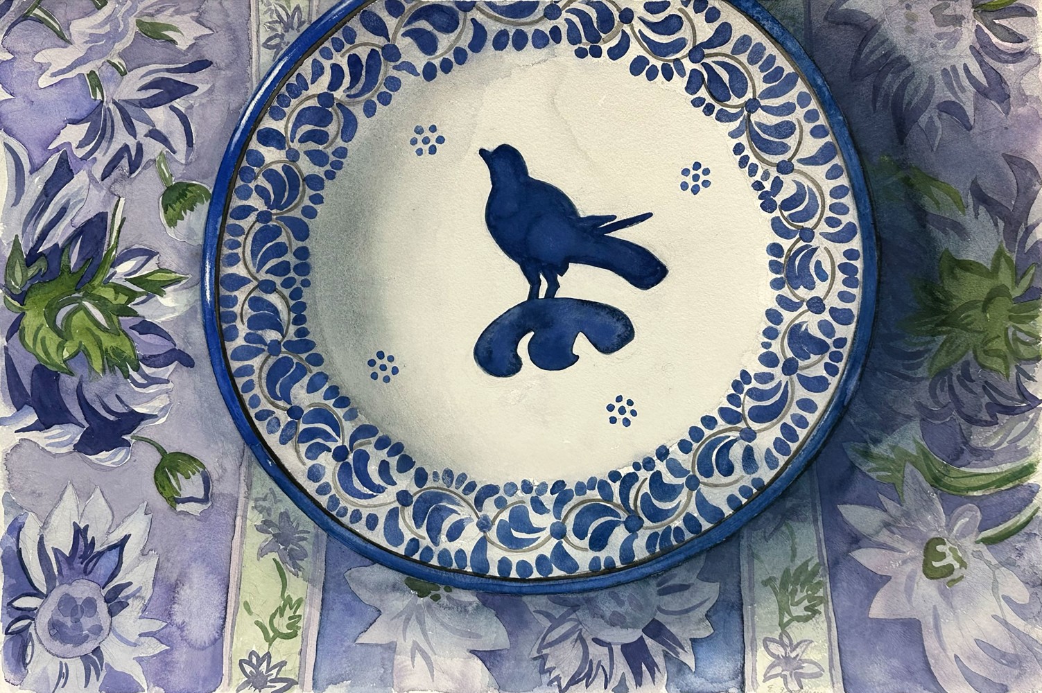 Mexican Plate  19.5&quot; x 29.25&quot;  Watercolor On D'Arches Paper