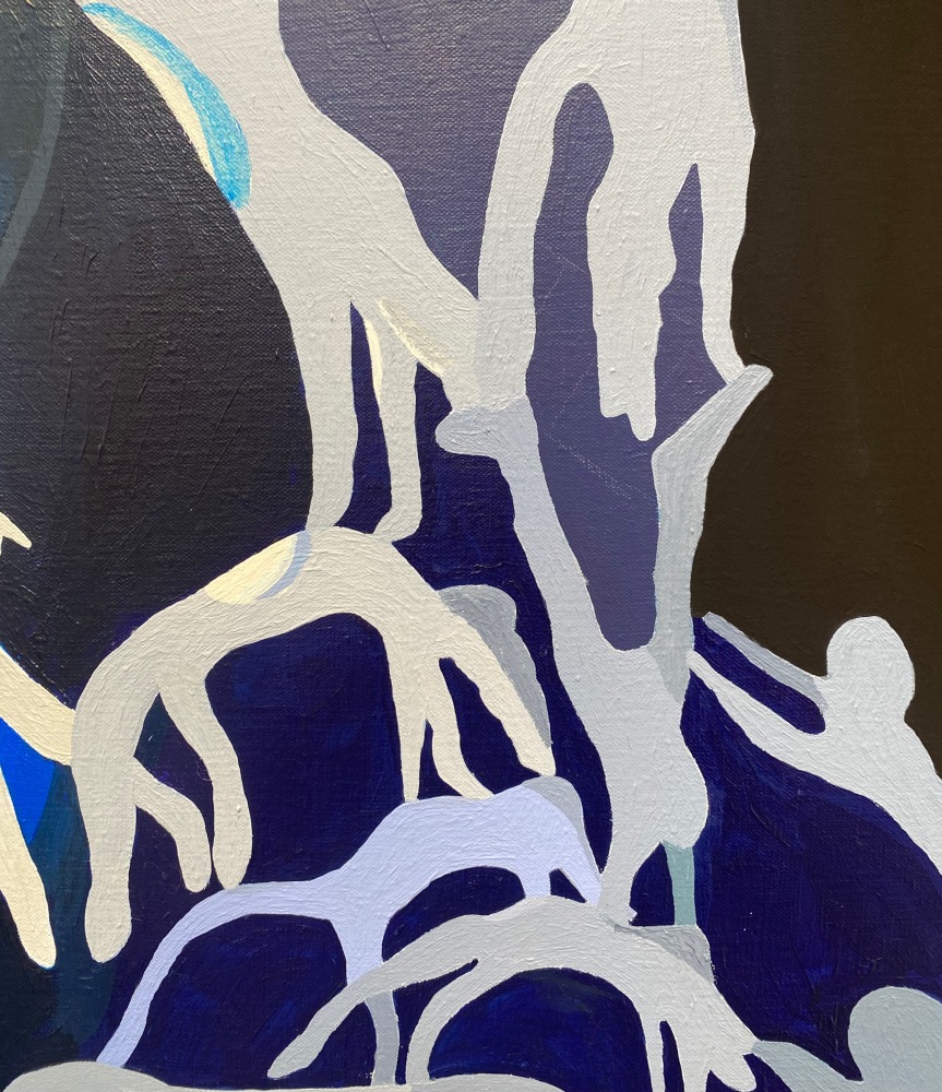 Too Slippery to Catch  40” x 30”  Acrylic On Linen