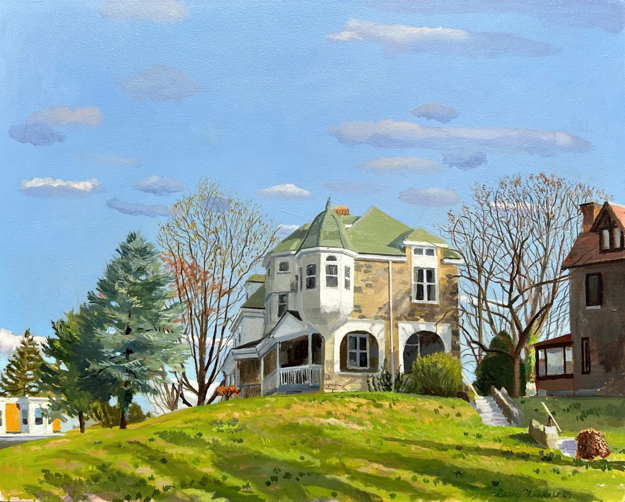 House on a Hill  24" x 30"  Oil On Canvas