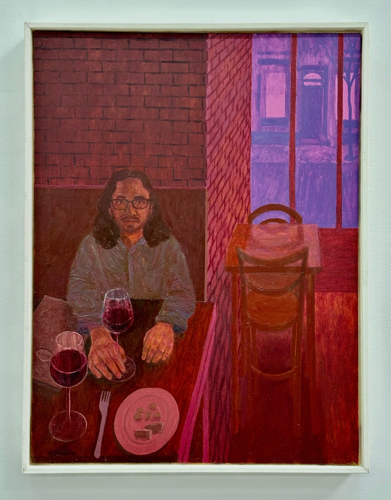 Wine Bar  19” x 14.5”  Oil On Panel