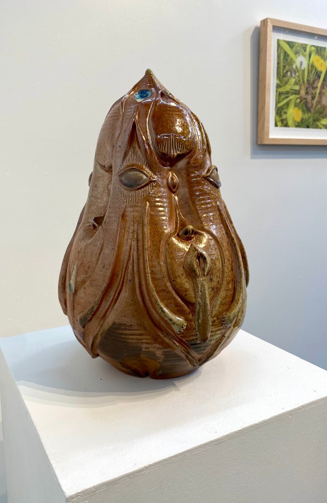 Jeffrey Werner  Cedar Nymph  13&quot; x 8&quot; x 8&quot;  Salt-glazed Stoneware  2017/2021