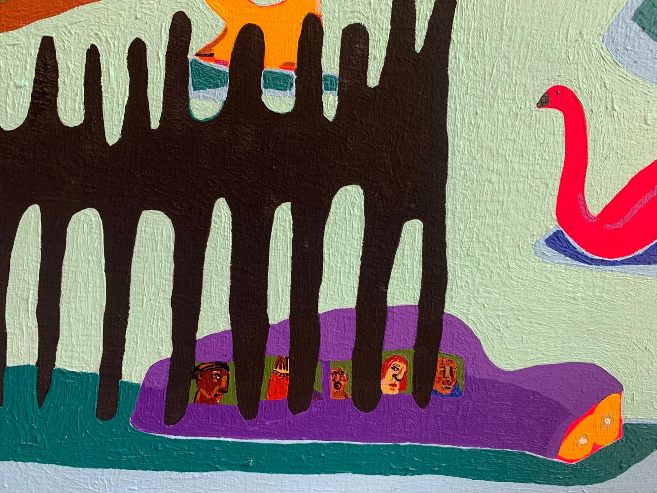 The Black Goat  38” x 50”  Acrylic On Linen