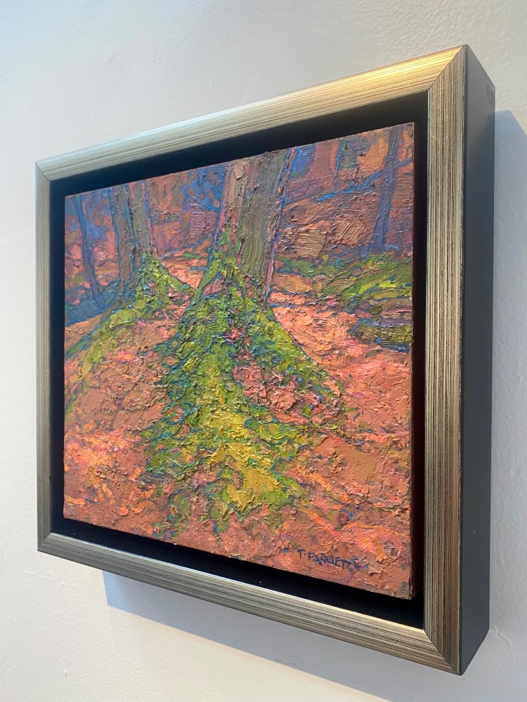 Mossy Roots III  8&quot; x 10&quot;  Oil On Wood Panel