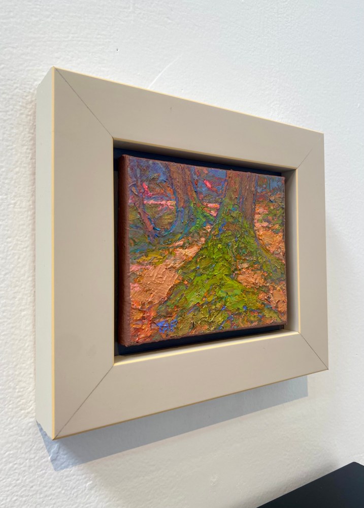 Mossy Roots I  4&quot; x 5&quot;  Oil On Belgian Linen