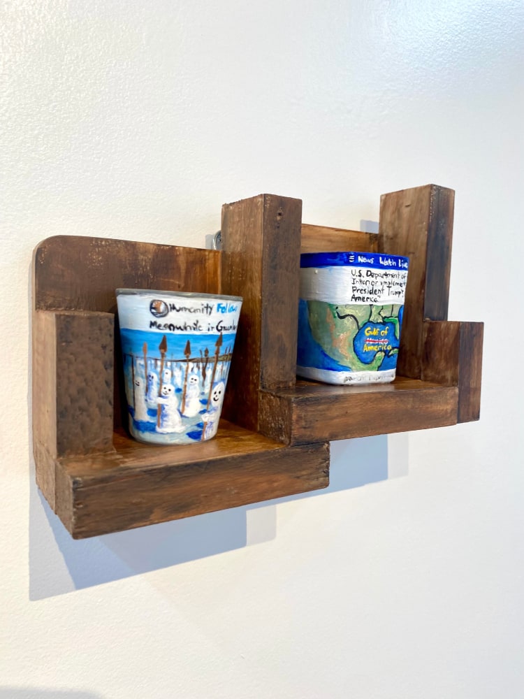 Tatiana Muska Michels  Screenshots: North America  6&quot; x 8&quot; x 2.75&quot;  Mixed Media, Wood, Glass And Acrylic  2025