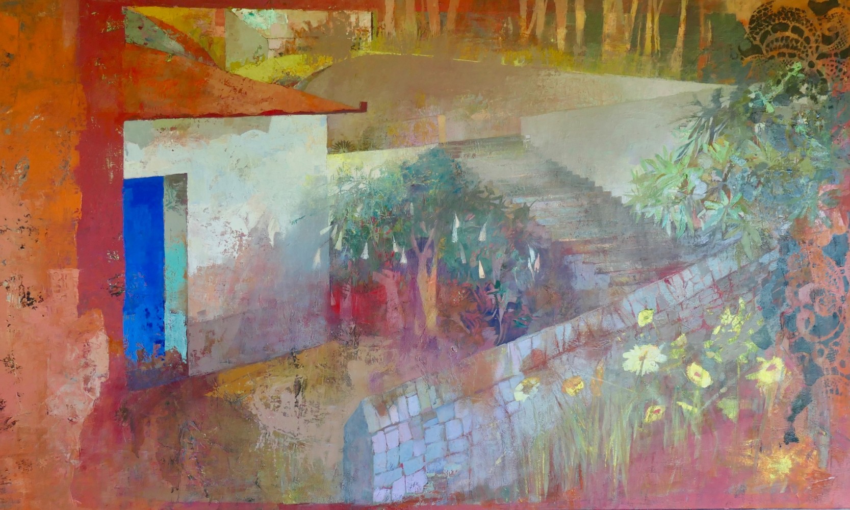 Road to Samos  38&quot; x 61&quot;  Oil On Canvas