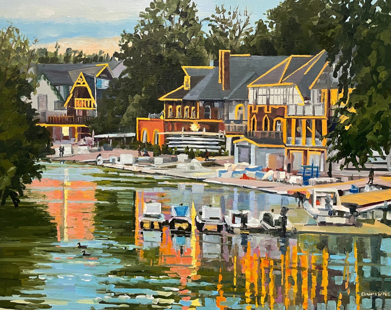 Putting The Boats To Bed (SOLD)  24&quot; x 30&quot;  Oil On Linen
