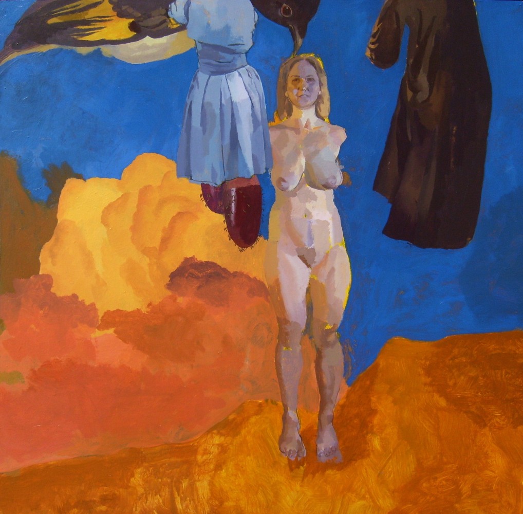 God Is Bird Spelled Backwards  48&quot; x 48&quot;  Acrylic On Panel