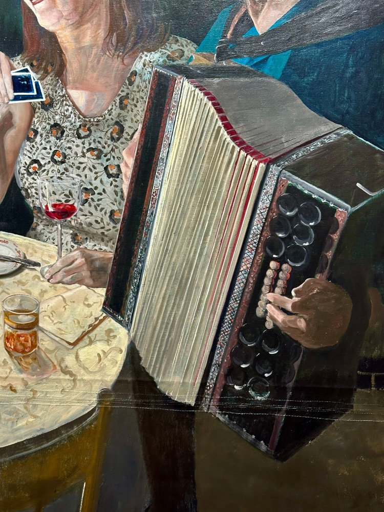 Card Game 3  48&quot; x 64&quot;  Oil On Canvas