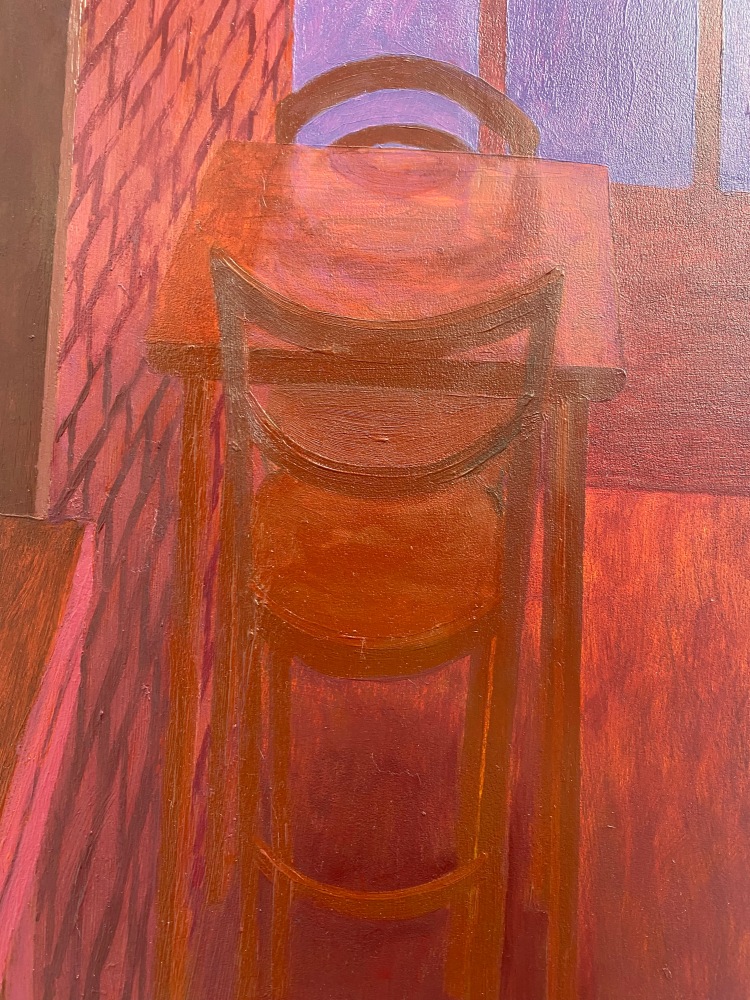 Wine Bar  19” x 14.5”  Oil On Panel