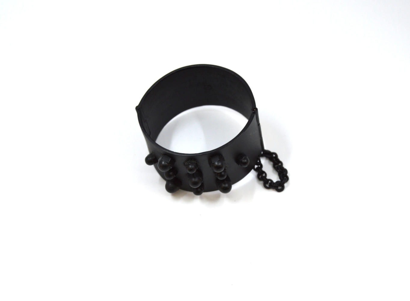 Amanda Kaiserman, Esclave Cuff  one size  Brass Hardware (Acorn Nuts And Screws) With Black Finish