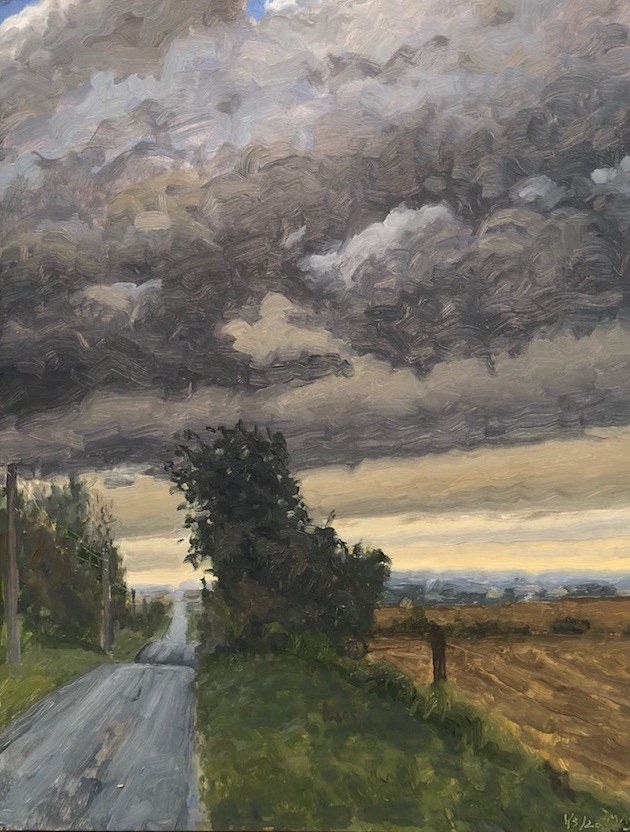 Storm Approaching, Napton  18&quot; x 14&quot;  Oil On Board
