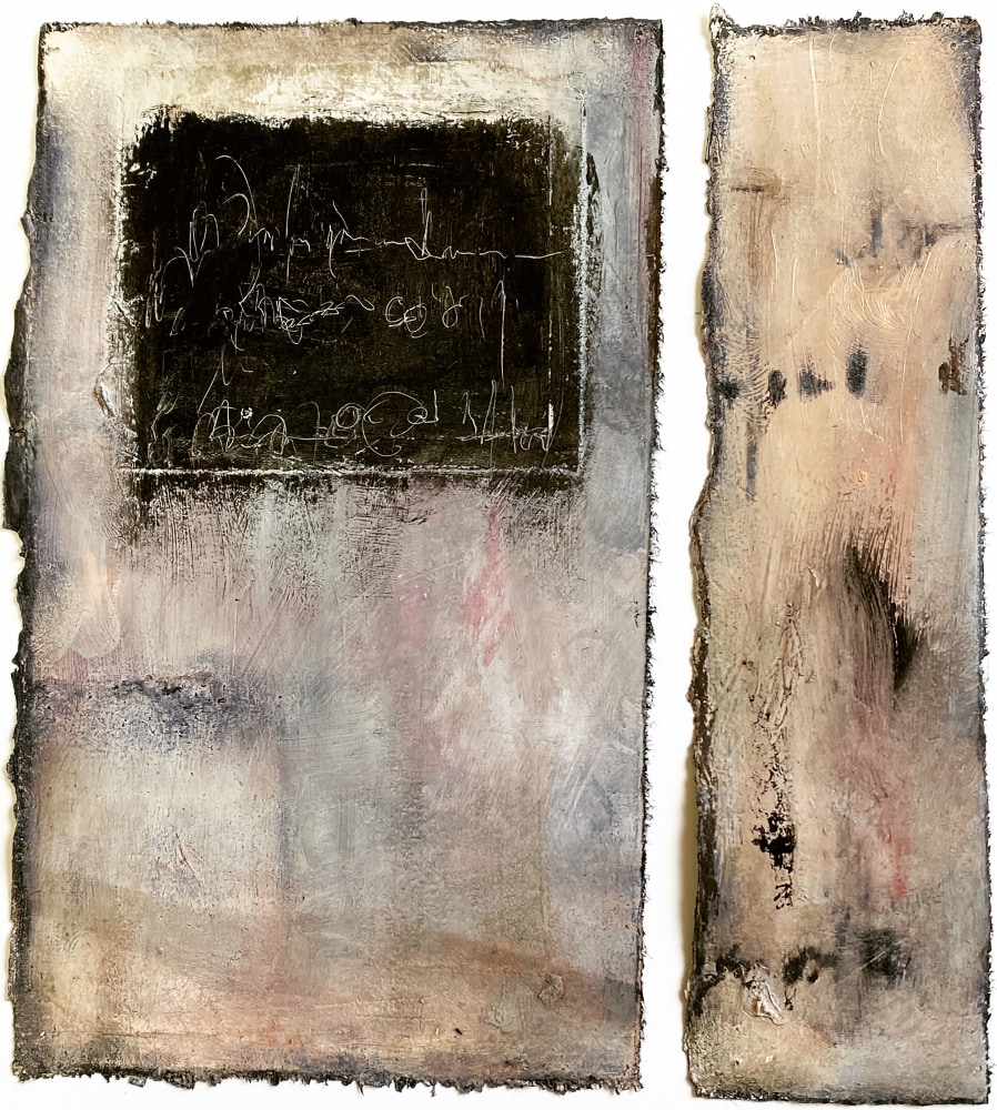 Second Thoughts (Diptych)  7.5&quot; x 7&quot;  Oil On Paper