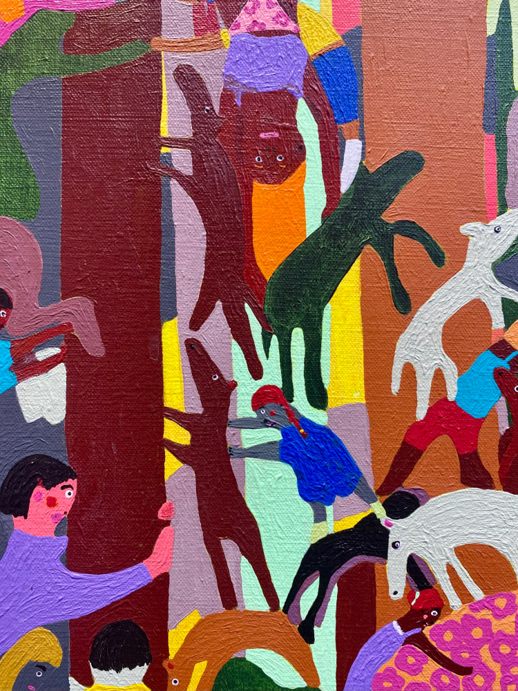 Holding On  32” x 50”  Acrylic On Linen