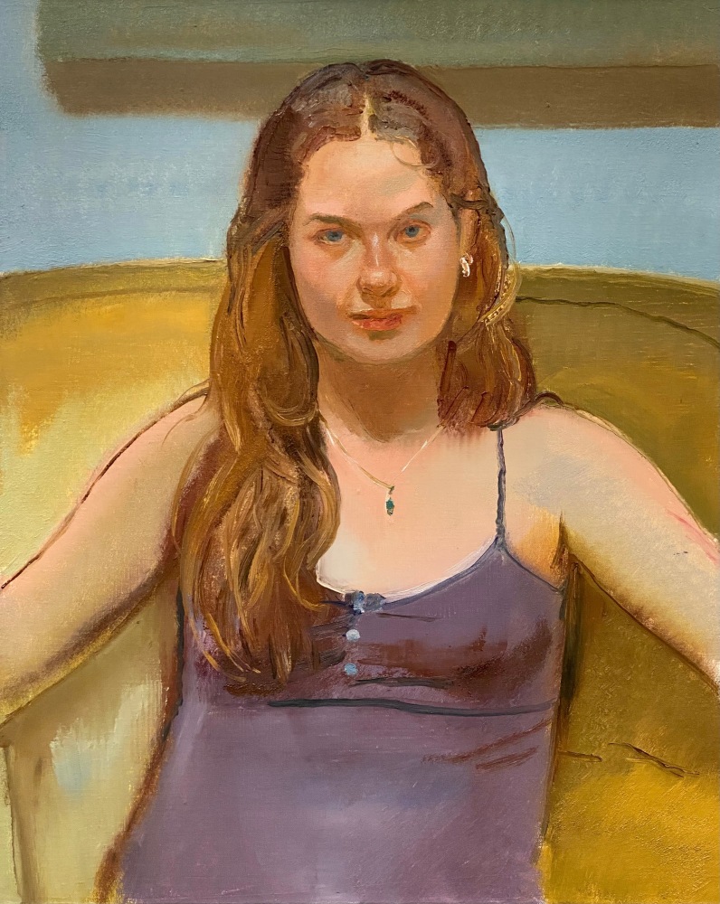 Portrait Of Eva  30&quot; x 24&quot;  Oil On Canvas