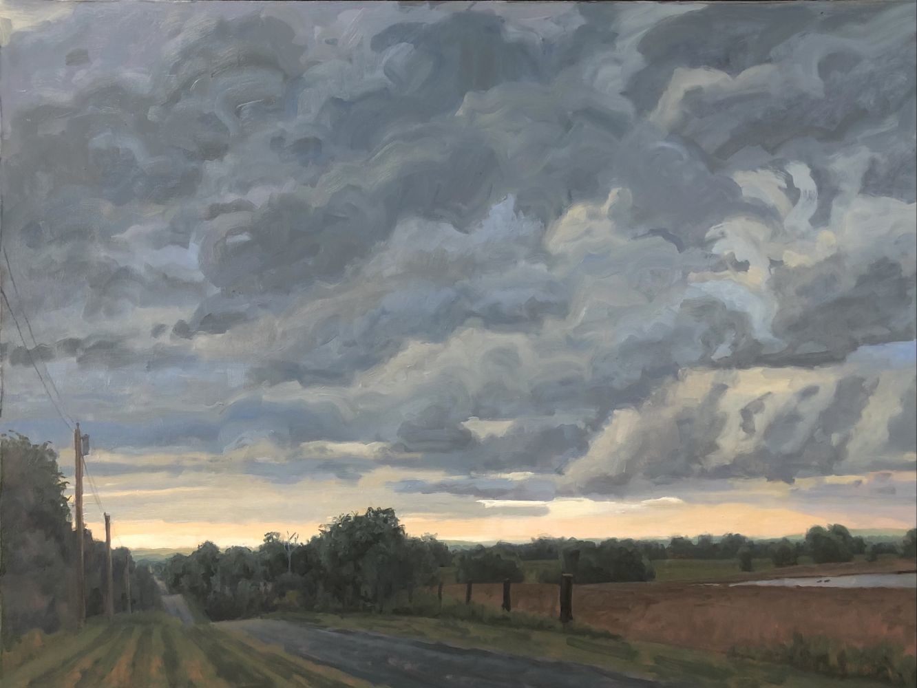 Approaching Storm, Saline County  30&quot; x 40&quot;  Oil On Canvas