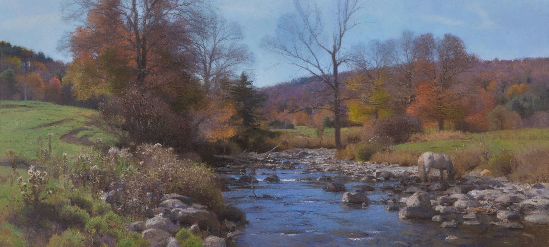 Stony Creek  27.25&quot; x 60&quot;  Oil On Canvas