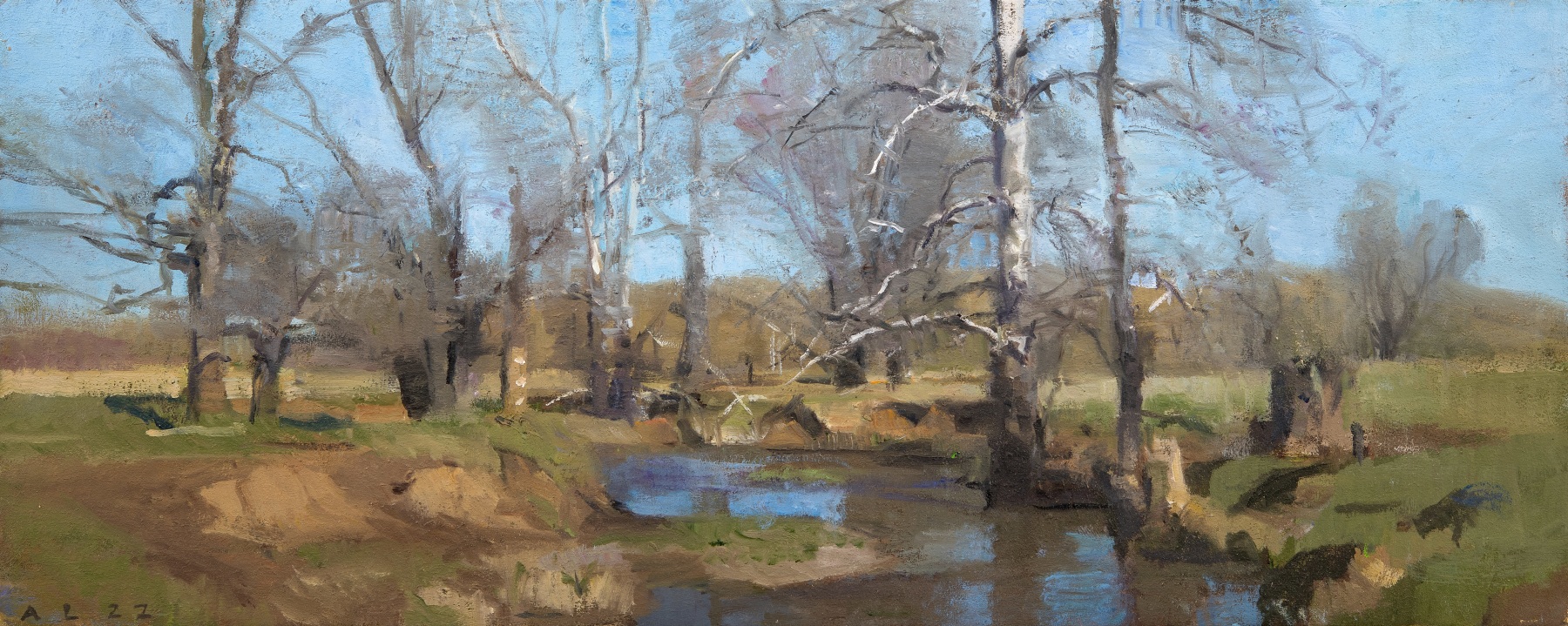Swoope, March  8&quot; x 20&quot;  Oil On Panel