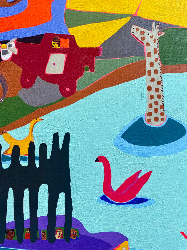 The Black Goat  36” x 48”  Acrylic On Linen