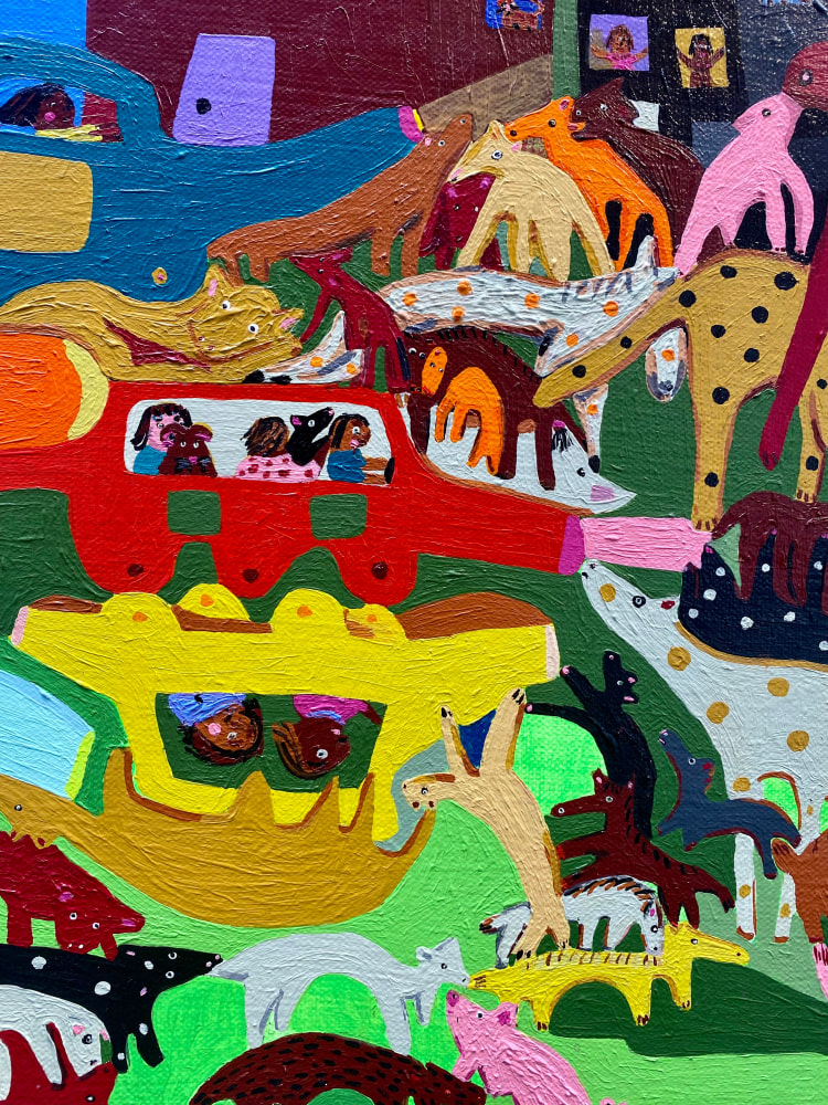 The Ferris Wheel's Turn  24&quot; x 30&quot;  Acrylic On Canvas
