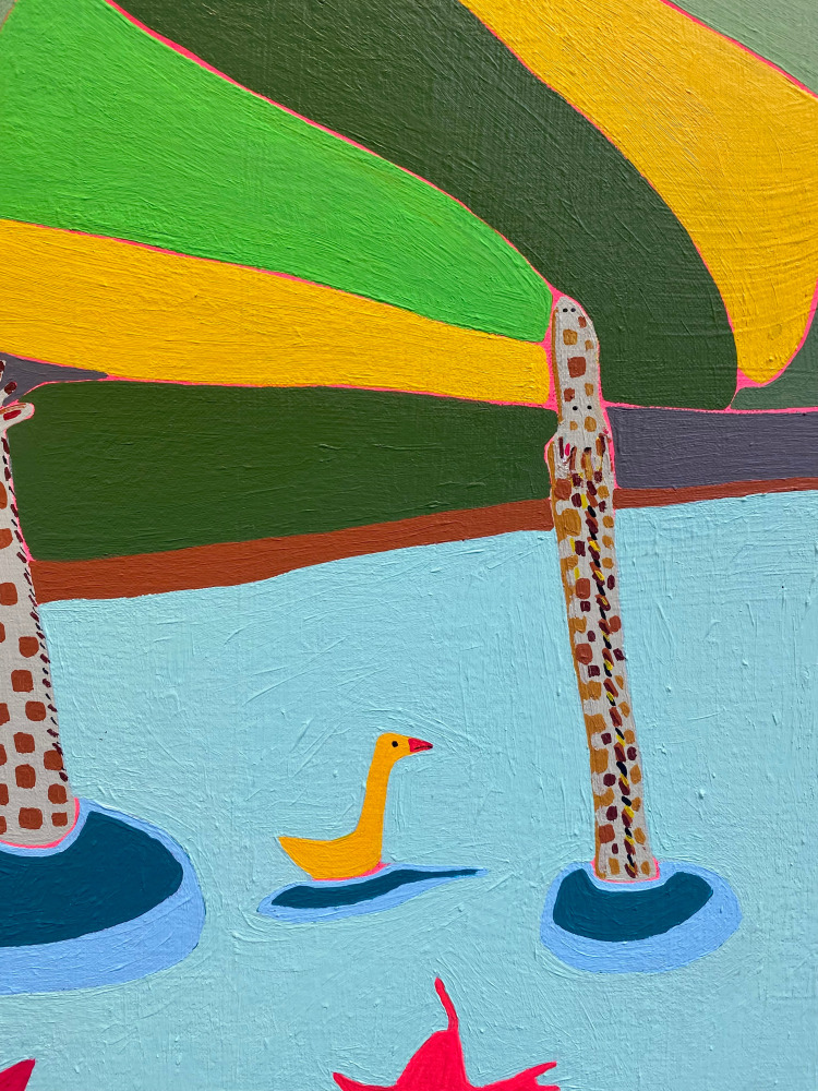 The Black Goat  36” x 48”  Acrylic On Linen