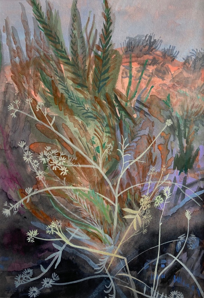 Arrow Weed  14&quot; x 11&quot;  Gouache On Paper