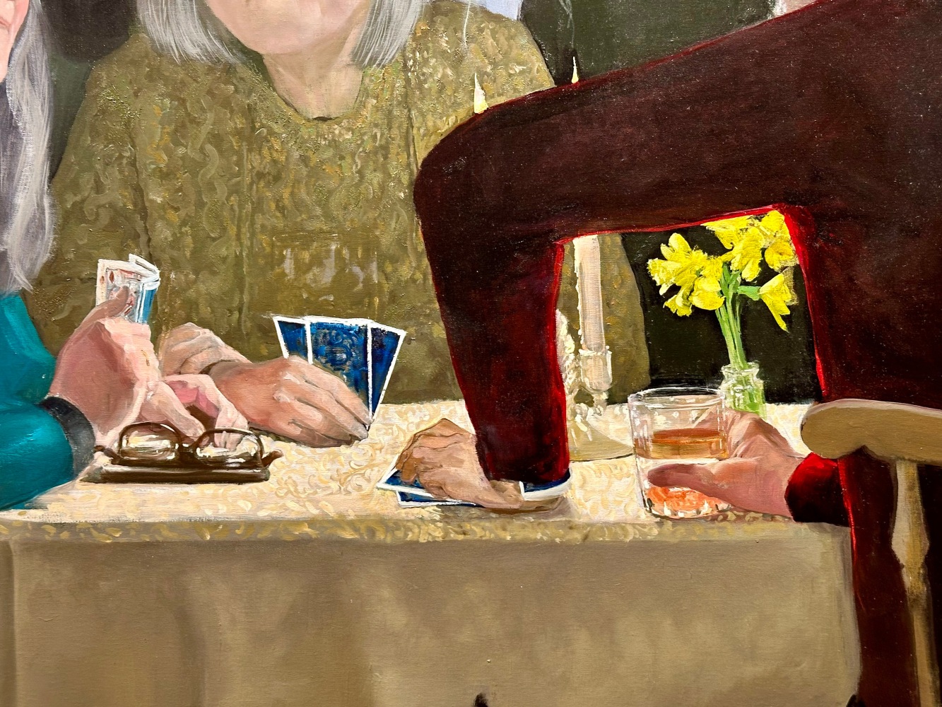 Card Game 1  48&quot; x 64&quot;  Oil On Canvas