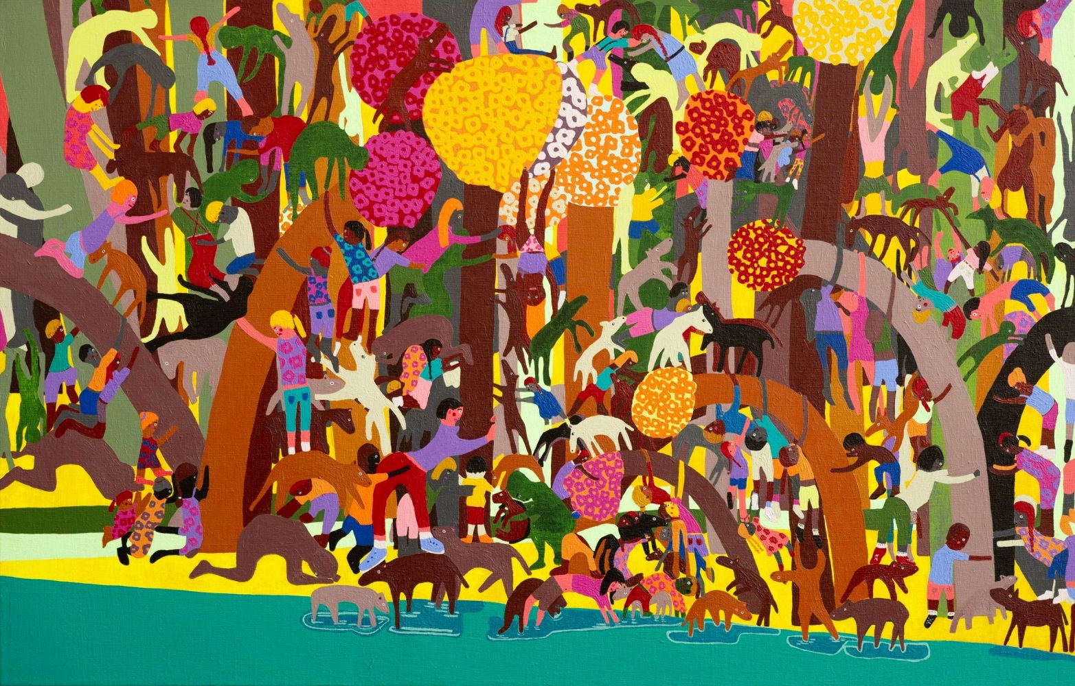 Holding On  32” x 50”  Acrylic On Linen