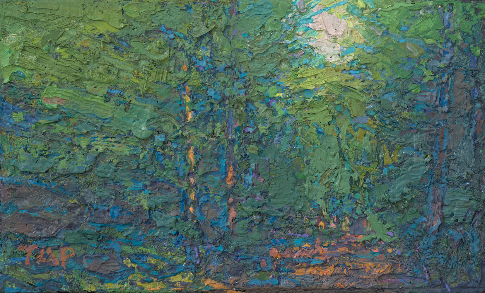 Ironwood Trail Study II 3.13&quot; x 5.13&quot;  Oil/Linen/Mounted On Wood Panel